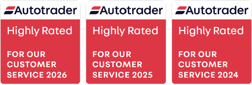 Auto Trader Highly Rated for Customer Service awards 2024, 2025 and 2026